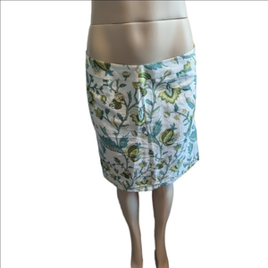 LOFT Linen‎ floral skirt size 10 Petite